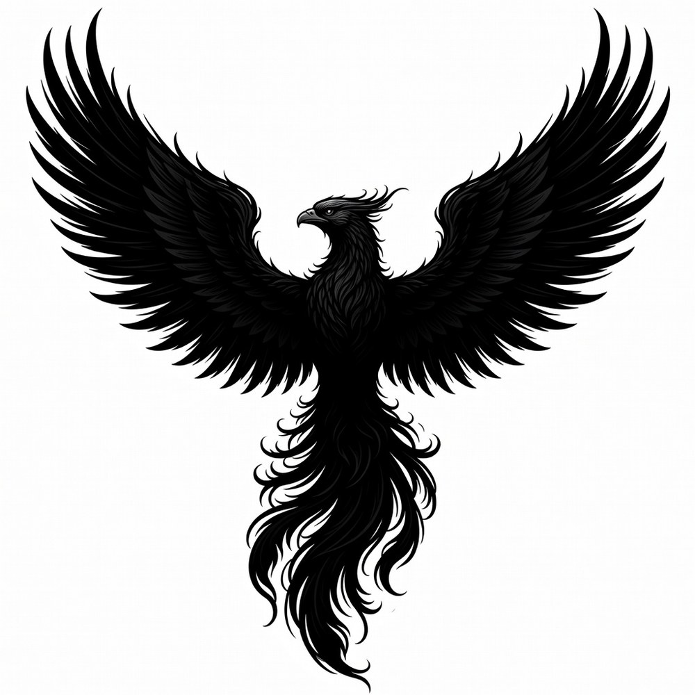 Blackwork AI tattoo design generated from a text prompt