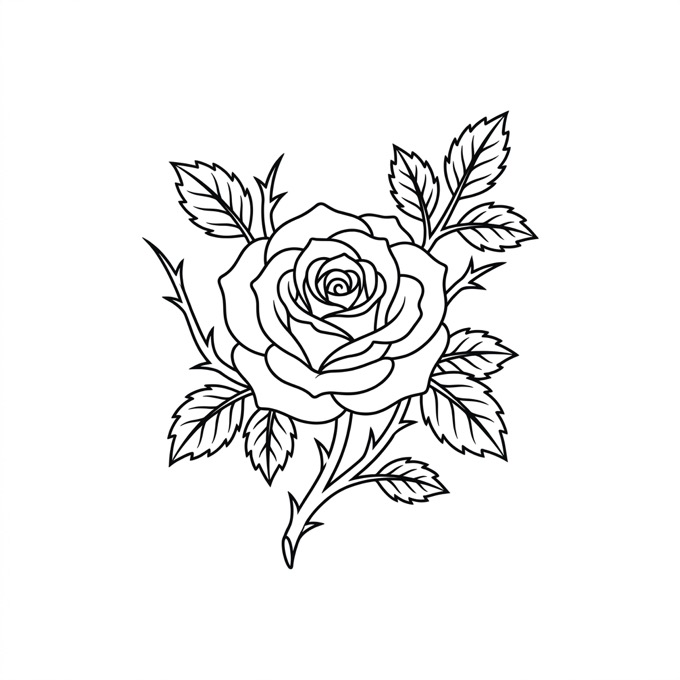 Fine line AI tattoo design generated from a text prompt