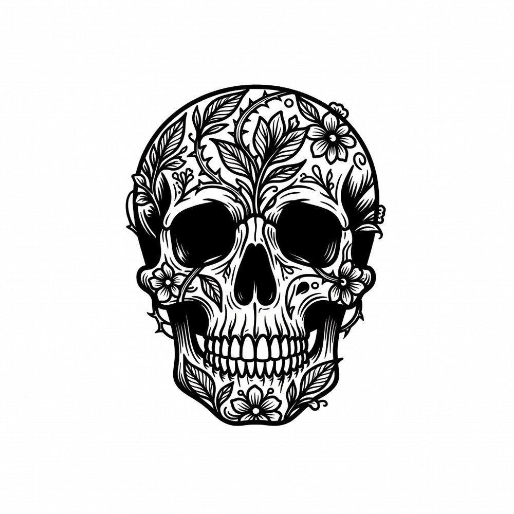 Blackwork AI tattoo design generated from a text prompt