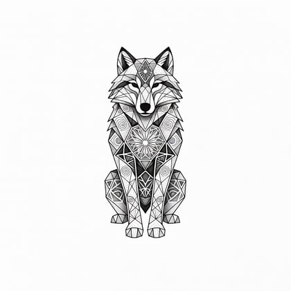 Geometric tattoo style example design